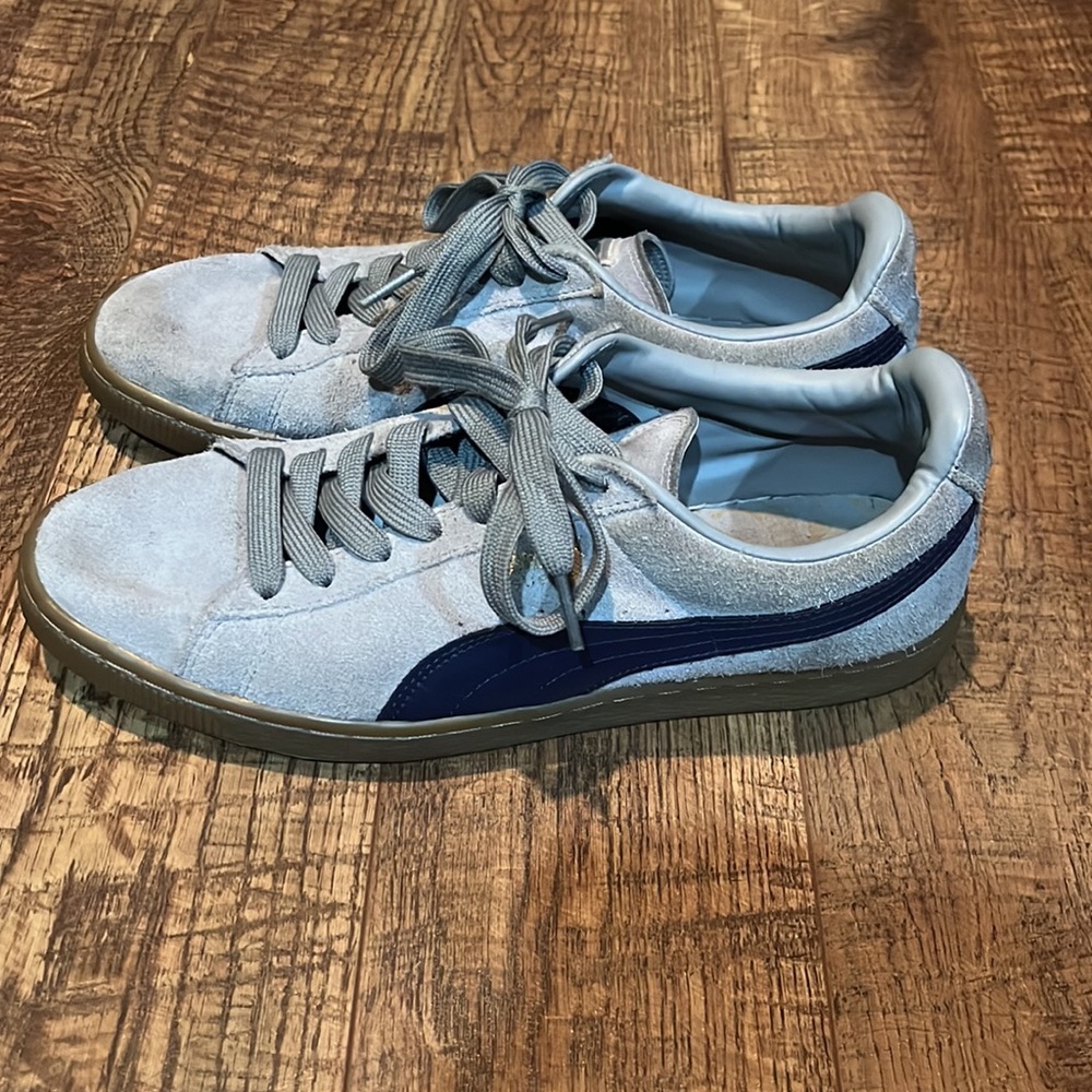 Grey suede Puma sneakers